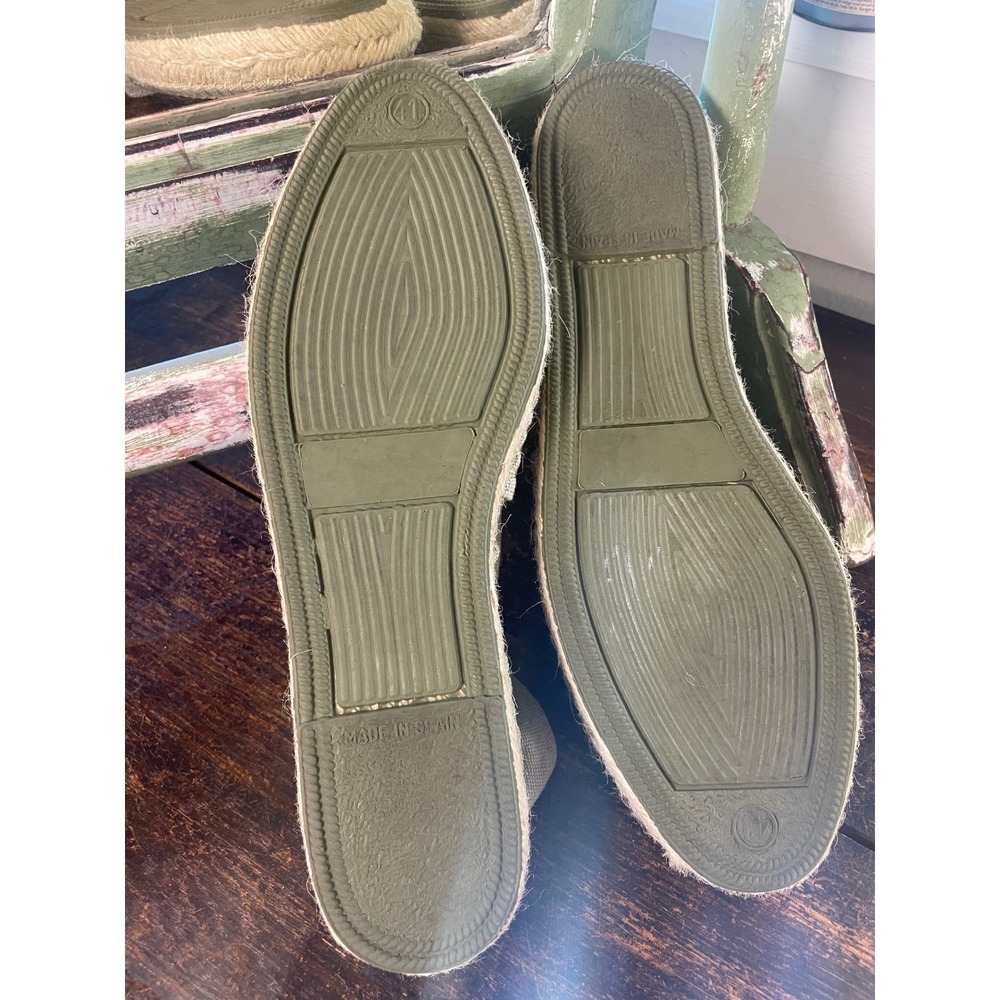 Toni Pons Blanes ER Khaki Grey Canvas Jute Espadrilles EU41 Unisex Slip On Shoes - Picture 4 of 8